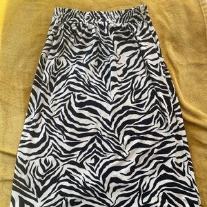 Zebra print pencil skirt